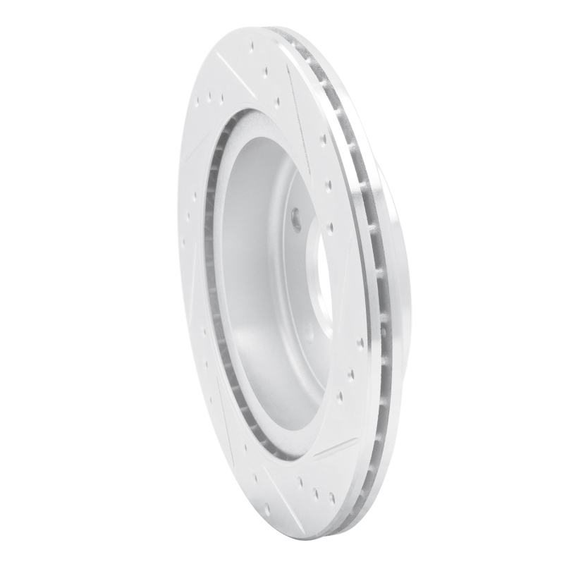 BMW Z4 Brake Rotor (1) - Rear Left - R1 Concepts - Drilled & Slotted - Silver - `09-`16